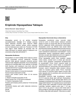 Erişkinde Hipospadiasa Yaklaşım