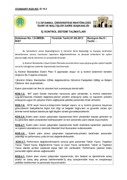 Talimatlar - İstanbul &Uuml;niversitesi | İdari ve Mali İşler Daire Başkanlığı