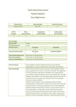 HUK 310 - T&uuml;rk-Alman &Uuml;niversitesi
