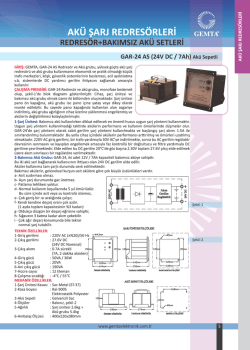 GAR-24 AS (24VDC/7Ah) Ak&uuml; Sepetli