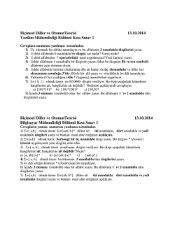 Kısa Sinav 1 Sorular