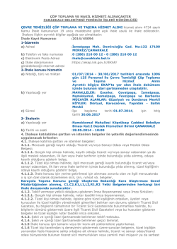 &ccedil;&ouml;p toplama ve nakil hizmeti alınacaktır