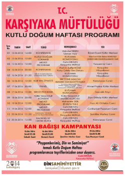 2014 yılı kutlu doğum programı.