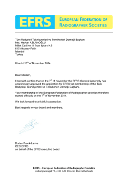EFRS &ndash; European Federation of Radiographer Societies