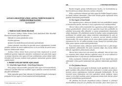 Antakya Belediyesi Atıksu Arıtma Tesisi İnceleme ve Değerlendirme