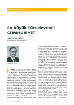 En b&uuml;y&uuml;k T&uuml;rk devrimi: cuMHuRiYET