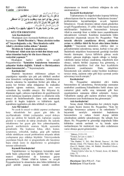 14/11/2014 K&Uuml;LT&Uuml;R EROZYONU Aziz Kardeşlerim!