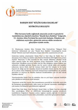 k&uuml;&ccedil;&uuml;k kara balıklar - Altın Portakal Film Festivali