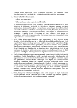132. Toplantı Kararları - Trafik Hizmetleri Başkanlığı