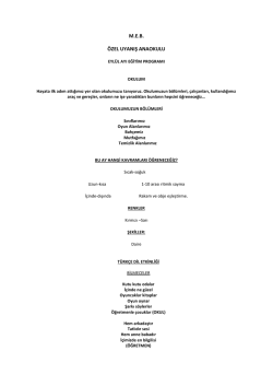 eylül ayı eğitim programı