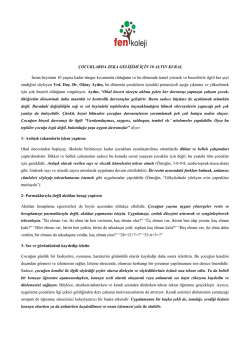 &Ccedil;ocuklarda Zeka Gelişimi İ&ccedil;in 10 Altın Kural