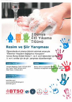 02.10.2014 D&uuml;nya El Yıkama G&uuml;n&uuml; Resim ve Şiir Yarışma Duyurusu