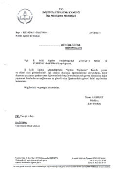 duyuru - Milli Eğitim Bakanlığı