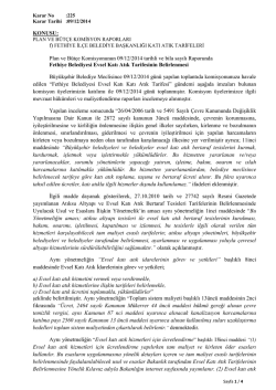 Plan ve B&uuml;t&ccedil;e Komisyonunun 09/12/2014 tarihli