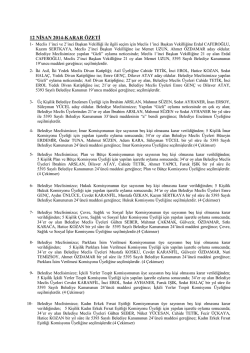 nisan 2014 meclis karar &ouml;zetleri