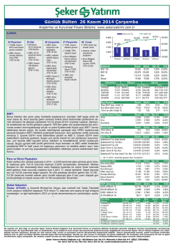 G&uuml;nl&uuml;k B&uuml;lten 26 Kasım 2014 &Ccedil;arşamba