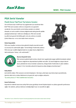 PGA Serisi Vanalar