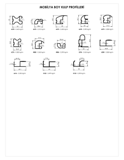Mobilya Boy Kulp Profilleri