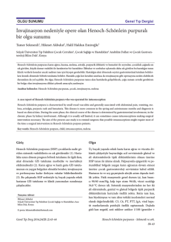 İnvajinasyon nedeniyle opere olan Henoch