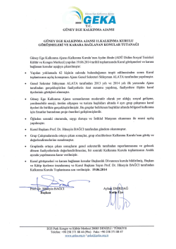 __ G&Uuml;NEY EGE KALKINMA AJANSI 11.KALKINMA KURULU v