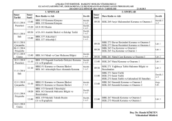 2014-2015 g&uuml;z yarıyılı ara sınav tarihleri.