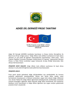 adıǵe dil derneği proje tanıtımı