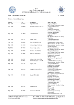 Sayı :83289901/302.04.06 Konu : Mazeret Sınavları,