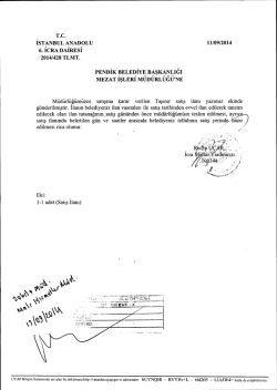 T.c. İSTANBUL ANADOLU 6. ICRA DAIREsI 2014/428 TLMT.