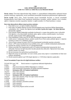 CBU GIDA MÜHENDİSLİĞİ BÖLÜMÜ GMD 3113