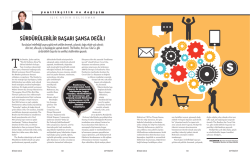 s&uuml;rd&uuml;r&uuml;lebılır başarı şansa değıl!