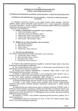 G&uuml;m&uuml;şhane &Uuml;niversitesi 2014 Yılı Geleneksel 5. Gen&ccedil;lik ve Spor
