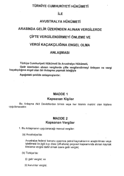 Avustralya - Gelir İdaresi Başkanlığı