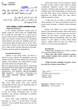 iyilik yapmak iyilerle beraber olmak