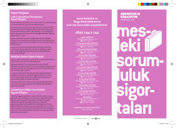 Sorumluluk Sigortaları Broş&uuml;r&uuml;