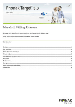 Masa&uuml;st&uuml; Fitting Kılavuzu