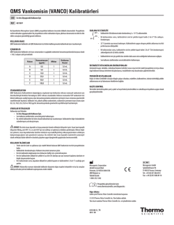 QMS Vankomisin (VANCO) Kalibrat&ouml;rleri