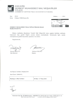 AN KAR/A SERBEST MUHASEBECİ MALİ