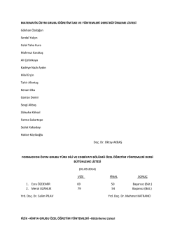MATEMATİK &Ouml;SYM GRUBU &Ouml;ĞRETİM İLKE VE Y&Ouml;NTEMLERİ