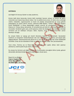 2014 Mayıs-Hazi - JCI Avrasya Şubesi