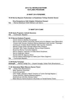 2014 yılı nevruz bayramı kutlama programı