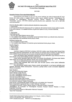 aş. ee? - Necmettin Erbakan Üniversitesi