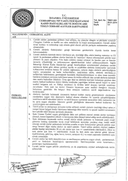 N&deg; KADIN HASTALIKLARI vE DOGUM ABI) Sayfa 1/1