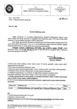 Gazi &Uuml;niversitesi İhale Sistemi