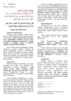 21 mart 2014 cuma hutbesi