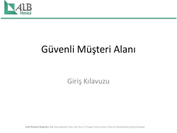 G&uuml;venli M&uuml;şteri Şifresi ile Giriş Yap