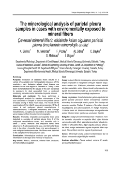 The minerological analysis of parietal pleura samples in cases with