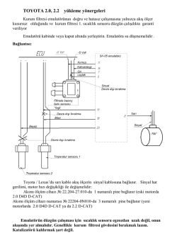 TOYOTA 2.0, 2.2 y&uuml;kleme y&ouml;nergeleri