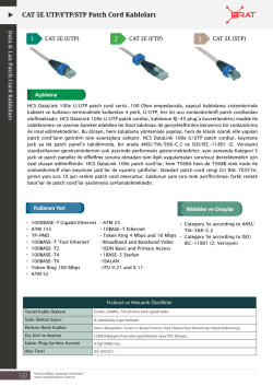 132 CAT 5E UTP/FTP/STP Patch Cord Kabloları
