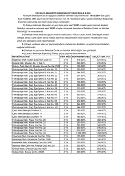 ihale ilanı aralık