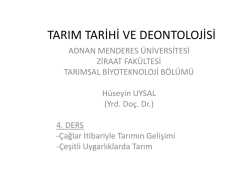 a. Sel&ccedil;uklu Devletinde Tarım - Adnan Menderes &Uuml;niversitesi